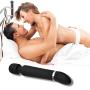 Wand Massager for Women, Waterproof 12X Dual-Cavaliers Multi-Speed Cordless Rechargeable Powerful Therapeutic Wand Massager for Muscle Aches & Sports Recovery,Travel Friendly
