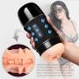 Jrtie Electric Male Training Equipment, 3D Realistic Multi-Speed Mode, Sound, Vibration, Massage Equipment, Safe Skin-Friendly Materials, Mobile Phone Bluetooth Control Mens T-Shirt