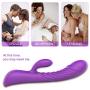G Spot Rabbit Vibrator for Vagina and Clitoris Stimulation with 9 Strong Vibrating Modes, Adorime USB Rechargeable Clitoral Stimulating Dildo Vibrator for Women or Couples Fun with Waterproof Silicone