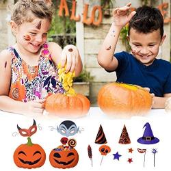 Temporary Tattoos Kids, 150 Assorted Halloween Tattoo Waterproof Cute Designs Stick on Children Tattoos, Pumpkin Tattoos Stickers for Kids Children Party Favors,150Patterns