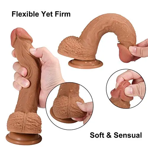 BlsesJoy 129-9 Inch Rea.listic Dî`ld.ɔs with Strong Suction Cup-Relaxation Massager Wand Toys-100% High-Quality Silicone Material (Flesh) BlsesJoy 129-9 Inch Rea.listic Dî`ld.ɔs with Strong Suction Cup-Relaxation Massager Wand Toys-100% High-Quality Silicone Material (Flesh)