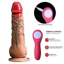 Huge-Vibratòr with 10 Speeds Rotating Vibrating Hands Free Play for Women