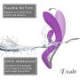 Désir | Triple Pleasure Magic Wand Massager | Wireless and Waterproof | Powerful Rabbit Design for Woman (Violet)