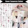 120 Sheets Fake Tattoos Temporary Tattoo Stickers for Women Men Girls Kids Tiny Black Flower Word Sexy Temp Tattoos Small Body Art Decal Designs for Face Hand Neck Wrist Arm Back Chest Decorations 120 Sheets Fake Tattoos Temporary Tattoo Stickers for Women Men Girls Kids Tiny Black Flower Word Sexy Temp Tattoos Small Body Art Decal Designs for Face Hand Neck Wrist Arm Back Chest Decorations