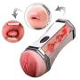 Great for Beginners Adullt Toys Pleasure, USB Male Sucker Sucking Oral Tongue Licking Deep Throat Dual Motors