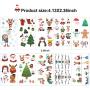 Konsait 170pcs Christmas Temporary Tattoos for Kids,Cartoon Christmas Body Art Stickers Xmas Tattoos for Kids Christmas Supplies Rewards Party Bag Stocking Goodie Bag Stuffers Party Fillers