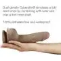 Wildfire Realistic Dildo Cyberskin Ultra-soft Lifelike Cock Penis with Suction Cup for Hands-free Play 8 Inch
