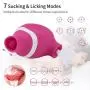 Sucking & Licking 2 in 1 Clitoris Vibrator for Double Stimulation, Adorime Clit Sucker Tongue Vibrator Stimulator for Oral Sex Solo Blowjob, Nipples Massagers Cunnilingus Sex Toys for Women or Couples