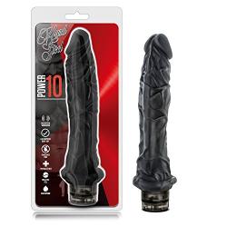 9.75" Soft Realistic Long ThickVibrating Dildo - Multi Speed Veiny Textured Vibrator - Waterproof - Sex Toy for Women - Sex Toy for Adults (Black)