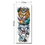 Full Arm Temporary Tattoos Extra Large Big Fake Body Tattoos Sticker for Adults Men Women, 12 Sheets Sleeve Waterproof Tattoo Lion Skull Stickers for Party Masquerade Halloween (QBXL)