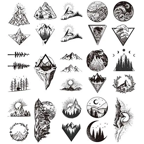 Ooopsiun 20 Pieces Geometry Triangle Mountain Temporary Tattoos Sticker for Adult Men Women Kids, Waterproof Fake Tattoos Body Art Sticker for Hand Neck Wrist Arm Ooopsiun 20 Pieces Geometry Triangle Mountain Temporary Tattoos Sticker for Adult Men Women Kids, Waterproof Fake Tattoos Body Art Sticker for Hand Neck Wrist Arm