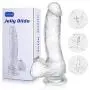 Realistic Dildo, Louviva 7 Inch Clear Jelly Dildo with Suction Cup for Women Realistic Dildo, Louviva 7 Inch Clear Jelly Dildo with Suction Cup for Women