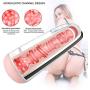 SHOOPPEE USB Home Bedroom Male Aír-cr Ft Cup Voice Interactive Male Automatic Piston Cup Sucking Fun Toys 400 Times/Min Bedding for Men T-Shirt L