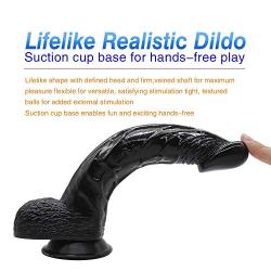 ZYYSQ Realistic Soft Hands Huge Massage with Strong Suction Cup for Women Mén ZYYSQ (Color : Black)