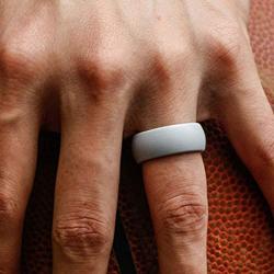 Oyaface 8MM Silicone Wedding Ring Men Affordable Silicone Rubber Band, 4 Pack,5Pack