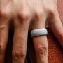 Oyaface 8MM Silicone Wedding Ring Men Affordable Silicone Rubber Band, 4 Pack,5Pack