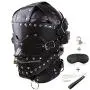 Leather Bondage Gimp Mask Hood, Black Full Face Blindfold Breathable Restraint Head Hood, Sex Toys, for Unisex Adults Couples, BDSM/LGBT Fetish Hood (Black(Full Face Hood)) Leather Bondage Gimp Mask Hood, Black Full Face Blindfold Breathable Restraint Head Hood, Sex Toys, for Unisex Adults Couples, BDSM/LGBT Fetish Hood (Black(Full Face Hood))