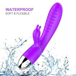 USB Cable Rechargeable Quiet Waterproof Dual Motor Soft 30-Speed Wireless Vibrate Wand Body Aches Pains Best Rated for Travel Gift Massager (Purple)