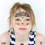 Fanoshon Animal Temporary Face Tattoo Sticker Set for Kids Adults, Water Transfer Butterfly Panda Deer Giraffe Fairy Floral Festival Body Paint Makeup Decoration Stickers for Halloween