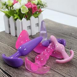 6Pcs Perfect Size Silicone But.t Plùgs Adult Toys for Couples Beginner (Purple1)