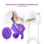 Exercise Massager with Heating with 7 Modes Speed, Whisper Quiet, Waterproof, Handheld, Cordless for Neck Shoulder Back Body Massage, Sports Recovery & Muscle Aches - Purple Mini