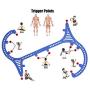 MP005 Back Massager Handheld Tool - Newest Version Steel Balls Shiatsu Deep Tissue Trigger Point Therapy Self Muscle Massage Stick Bar Extra Long for Neck Shoulder Foot Back and (Larger Back Massager)