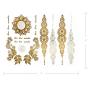 Terra Tattoos Temporary Metallic Tattoos - 75 Gold Tattoos