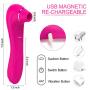 Clitoral Sucker G Spot Vibrator with 10 Sucking Intensities 10 Strong Vibration Modes, Loverbeby 2 in 1 Waterproof Rechargeable Clitoral Sucking Vibrator Sex Toy for Women and Couple