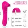 Clitoral Sucker G Spot Vibrator with 10 Sucking Intensities 10 Strong Vibration Modes, Loverbeby 2 in 1 Waterproof Rechargeable Clitoral Sucking Vibrator Sex Toy for Women and Couple