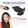qqooo New Pennis Sucking Vǐbrátors Body Stimulator,Silicone G SPOtter Massage Buttee Amal Plug for Women Men - Black