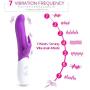 Vibrator women,Rabbit vibrate toys with 7 vibration modes,Heating,whisper,Waterproof massager with wireless Rechargeable，medical silicone rubber for Women or Couples Sex Toys by ROSERAIN-Purple