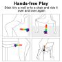 7.9 Liquid Silicone Colorful Dildo Realistic Rainbow Pattern Penis Shape Massage Toy with Suction Cup for Hands-Free Play