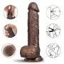 Realistic Brown Dildo with Suction Cup, Fovel Dual Density Liquid Silicone Adult Toys for G-Spot Anal 8.3 Inch Premium Penis Dong, Sex Toy for Female & Male Masturbation Realistic Brown Dildo with Suction Cup, Fovel Dual Density Liquid Silicone Adult Toys for G-Spot Anal 8.3 Inch Premium Penis Dong, Sex Toy for Female & Male Masturbation