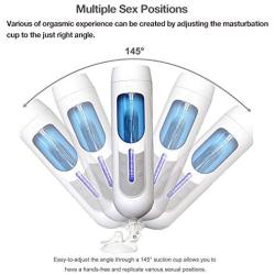 Male Masturbation Toy Electric Vibrating Masturbator Cup Automatic Aircraft Cup Man Sex Toy Hands Free with USB Rechargable Realistic 3D Vagina