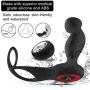 3-in-1 Vibrating Male Prostate Massager Anal Vibrator with Cock Ring and Ball Loop Remote Control 10 Vibration Modes Anal Plug Prostate Stimulator Anal Sex Toys for Men Women