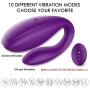 G-Spot Vibrators, Xocity, Clitoral Nipple Anal Vagina Vibrator with 10 Vibrations 10M Remote Control, Adult Sex Toys with Dual Motors for Women Men Male Female Couples Play, Purple