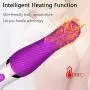 Clitoral Tongue Vibrators, Enlove, Oral Rotation Vibrators for G Spot Nipple Anal Vagina Stimulation with Heating Function and 7 Vibrations, Purple