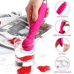 GEDoll Mini Handheld Wand Massager 9 Power Vibration, Cordless USB Rechargeable ＆ Waterproof,Back Neck Shoulder Deep Tissue Powerful Massager (Pink)