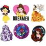 100pcs Cartoon Sweet Princess Anime Stickers Laptop Computer Bedroom Wardrobe Car Skateboard Motorcycle Bicycle Mobile Phone Luggage Guitar DIY Decal (Cartoon Princess)