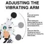 Massage Gun Muscle Deep Relaxation - [Upgrade] Body Massager Vibration Fascia Impact Gun Rechargeable Massage Device with Adjustable 9 Speed Variation. (Green) (White)