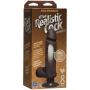 Doc Johnson The Realistic Cock - ULTRASKYN - Vibrating 8 Inch - Dildo - Chocolate