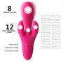 Fun-Mates Vibrating G Spot Clitoral Massager for Women and Couples Rechargeable Powerful Vibrating Rabbit Ear Female Masturbation with 4 Motors