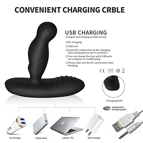 Prostate Massager Anal Plug Prostate Vibrator with Remote Control, Medical Silicone Vibrators ， Vibrating Modes S-ex T-oys for Men, Male Masturbation Device