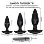 UTIMI Butt Plug Training Set Rechargeable Anal Plug Vibrator Anal Sex Toys for Men and Women, 3 Plug, 1 Bullet
