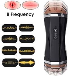 XKIVB 8 Frequency Vibration USB Mens Mástùrbation Aǐrcrǎft Cup Mastǖrbátion Mens Toy Rechargeable 4D Realistic Underwear