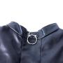 Sexy Leather Bondage Jacket Restraint Suit - Forced Binding Clothing Restriction Neck Sleeves Finger Binding Leather Body Harness Lockable Adjustable Adult Sex Toys Fetish Costume
