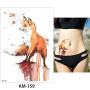 5 Sheets Watercolor Drawing Animal Body Tattoo Temporary Leg Back Art Sticker DIY