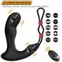 Vibrating Prostate Massager, Enlove, Anal Vibrator with Penis Ring and Dual Motor, 10 Vibrations Anal Sex Toy Anal Plug with Remote Control for Male Men and Couples Vibrating Prostate Massager, Enlove, Anal Vibrator with Penis Ring and Dual Motor, 10 Vibrations Anal Sex Toy Anal Plug with Remote Control for Male Men and Couples