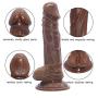 TTQQJJ 8 Inch Lifelike Oversize Personal Body HandsFree with Strong Suction Cup for Female - Brown - Yuanyinshuoming1.3