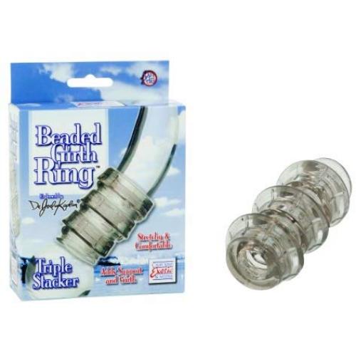 California Exotic Novelties Dr. Joel Kaplan Beaded Girth Ring Triple Stacker